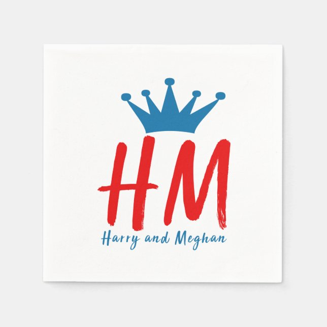 When Harry met Meghan Napkins (Front)