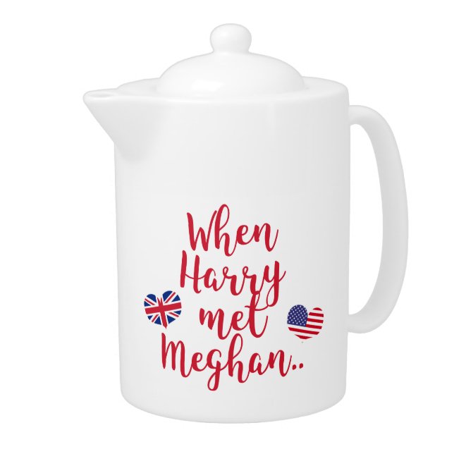 When Harry met Meghan | Royal Engagement & Wedding Teapot (Right)