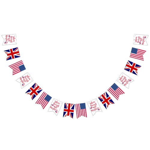 When Harry met Meghan  Royal Wedding Celebration Bunting Flags