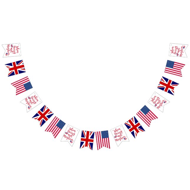 When Harry met Meghan | Royal Wedding Celebration Bunting Flags (All)