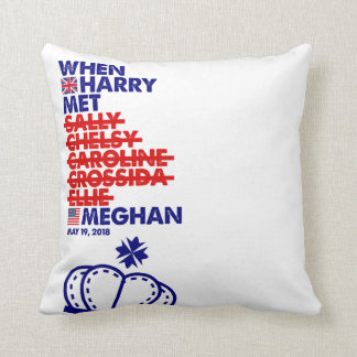 When Harry Met Meghan Royal Wedding Quirky Merch! Throw Pillow