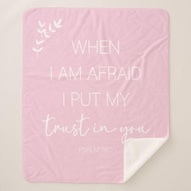 When I am afraid I put my trust in you blanket (Front)