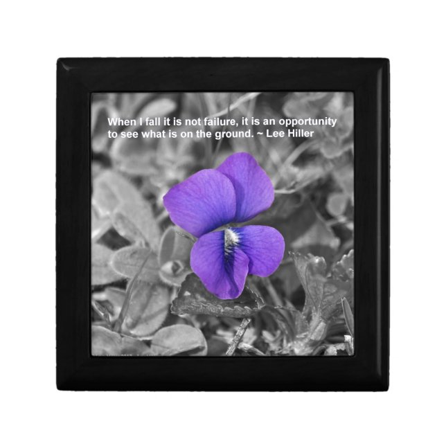 When I fall it is not failure... Keepsake Box (Front)