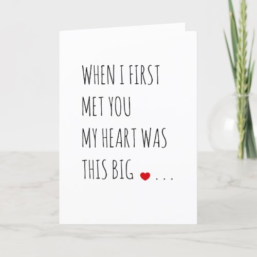 When I First Met You Funny Boyfriend Valentines Holiday Card