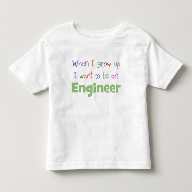 When I Grow Up Engineer Toddler T-shirt (Front)