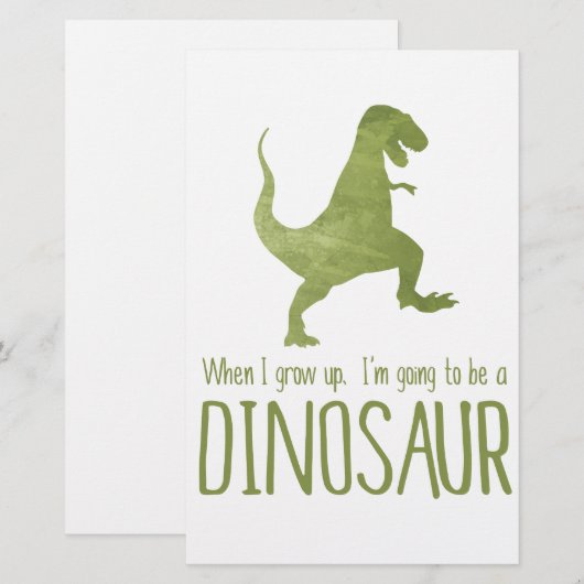 When I Grow Up, I'm Going to be a Dinosaur (Front/Back)