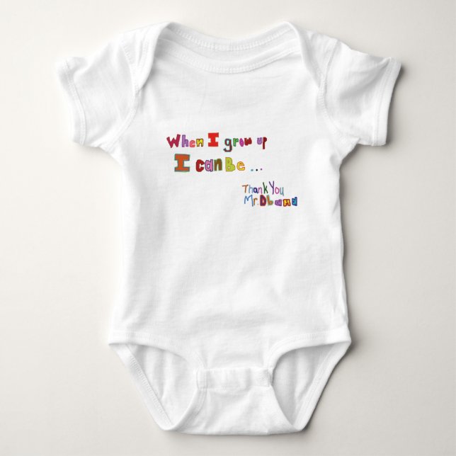 When I grow up Obama Kids Baby Bodysuit (Front)