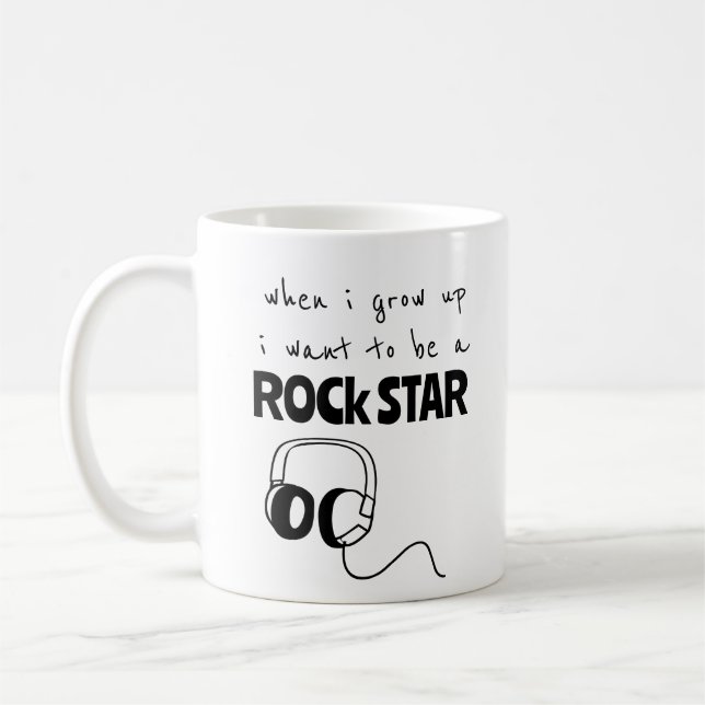 When I Grow Up Rock Star Coffee Mug (Left)