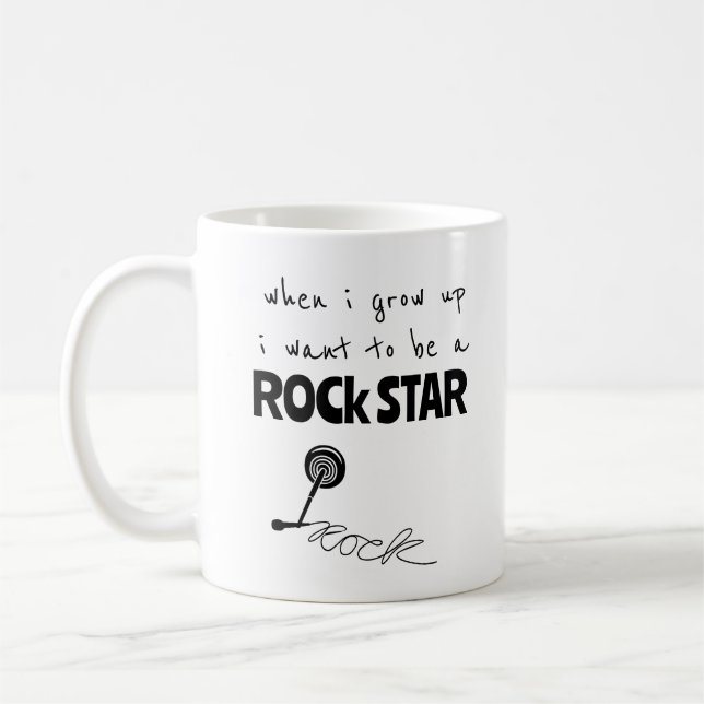 When I Grow Up Rock Star Coffee Mug (Left)