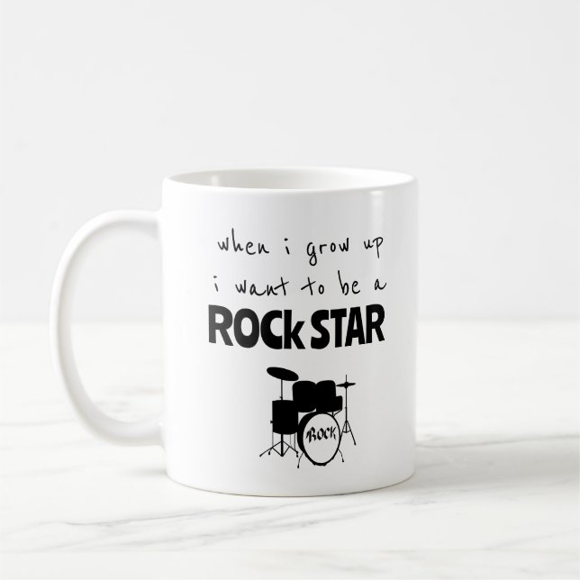 When I Grow Up Rock Star Coffee Mug (Left)