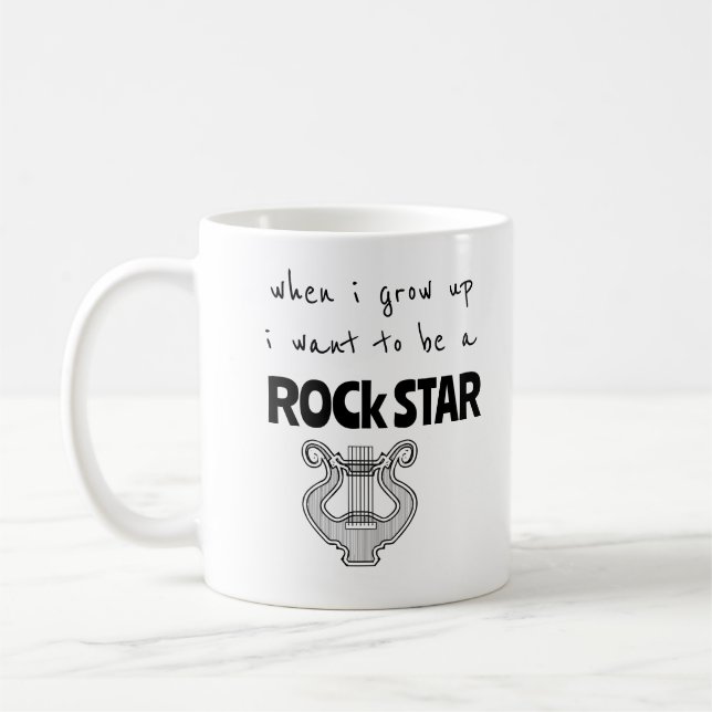 When I Grow Up Rock Star Coffee Mug (Left)