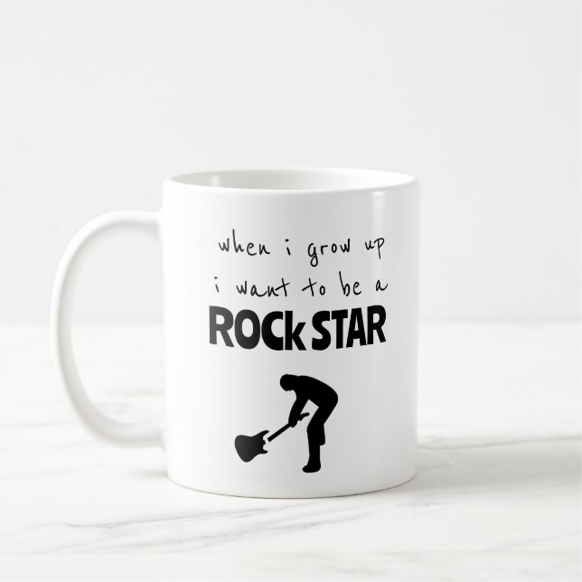 When I Grow Up Rock Star Coffee Mug (Left)