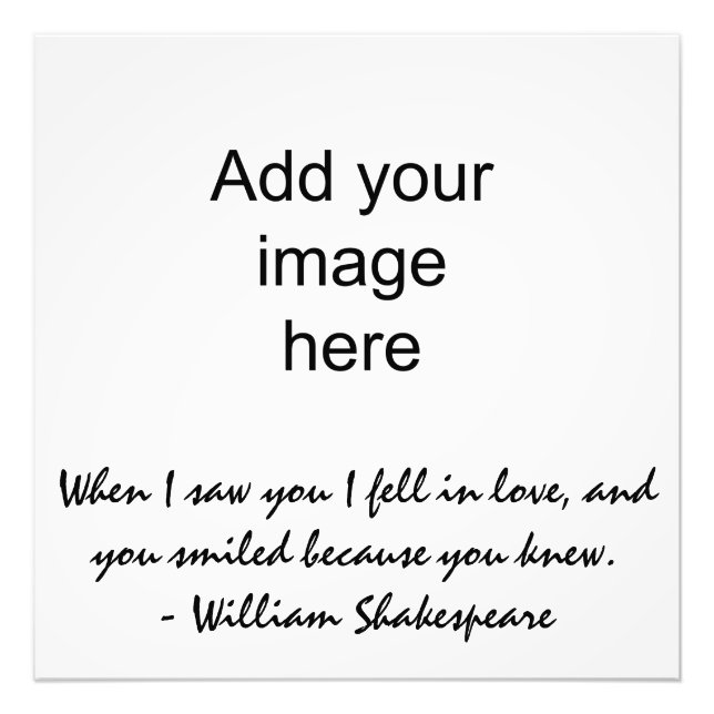 When I saw you I fell in love - Wall Art (Front)