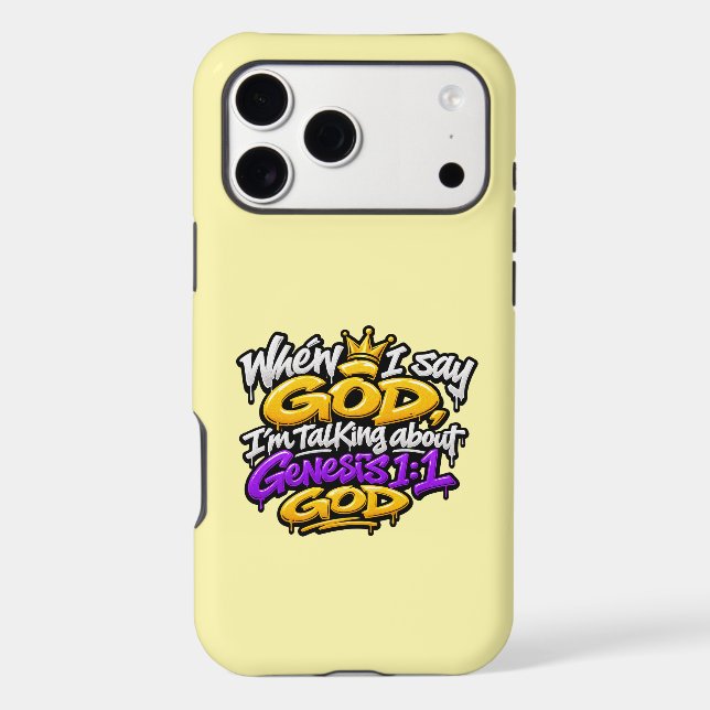 When I say God… iPhone Case (Back)