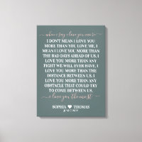 When I say I love you more wedding anniversary