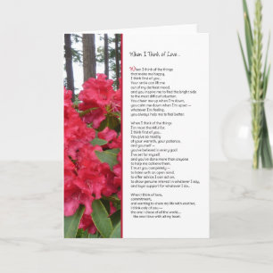 When I Think of Love...Romance Letterpress Thank You Card