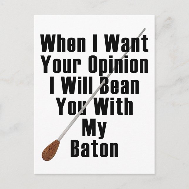 When I Want Your Opinion... Postcard (Front)