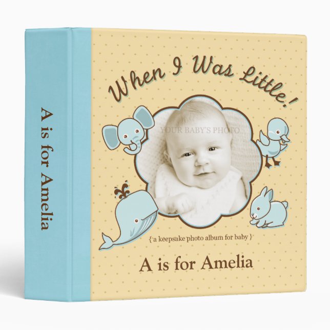When I Was Little Photo Album averyphotobindercont 3 Ring Binder (Front/Spine)