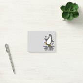 When in Danger or in Doubt  Funny Penguin Gray Post-it Notes (Office)