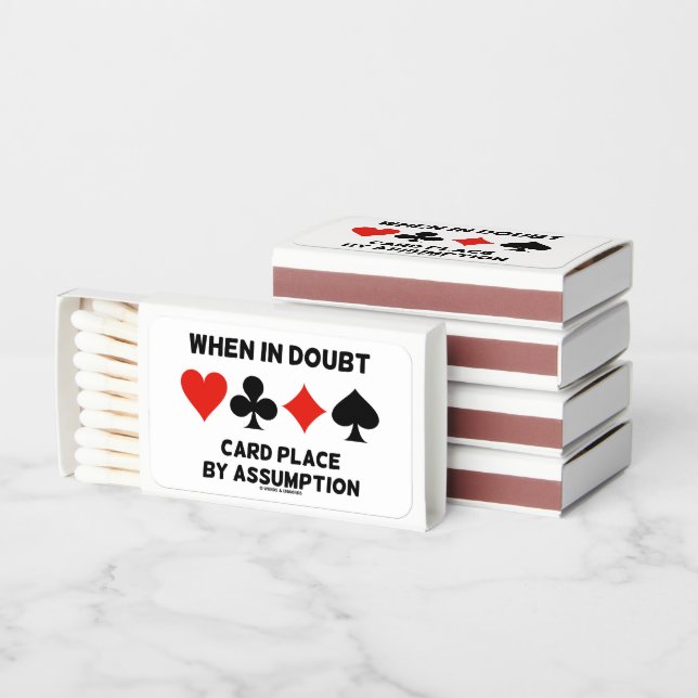When In Doubt Card Place By Assumption Bridge Matchboxes (Stacked)