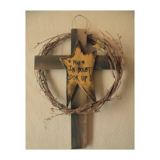 When in doubt look up cross of jesus wood art zazzle