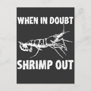 When in Doubt Shrimp out Funny Jiu Jitsu Postcard