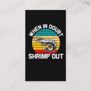 When in Doubt Shrimp out Jiu Jitsu Martial Arts Business Card