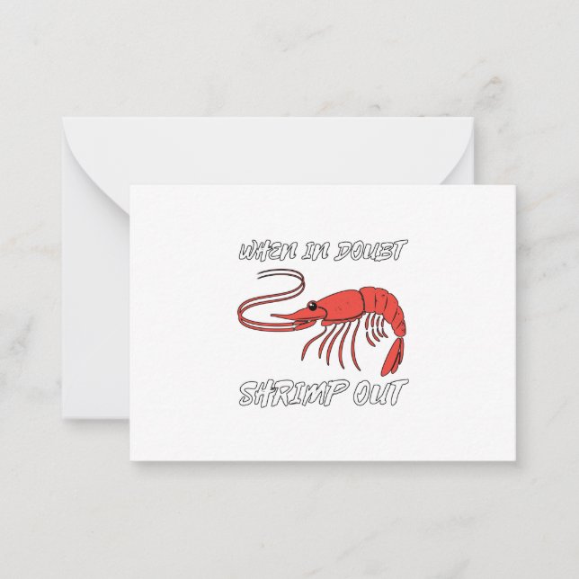 When In Doubt Shrimp Out Note Card (Front)