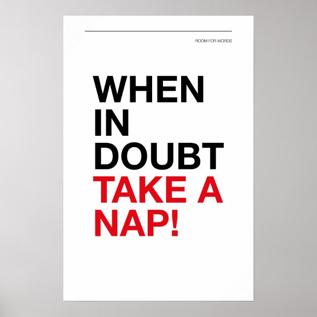 WHEN IN DOUBT, TAKE A NAP – Cozy Wall Art (Front)