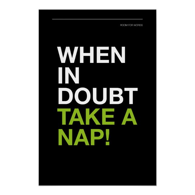 WHEN IN DOUBT, TAKE A NAP – Cozy Wall Art (Front)