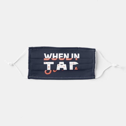 When In Doubt Tap It Out Adult Cloth Face Mask (Front, Folded)
