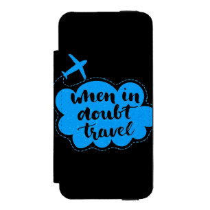 When In Doubt Travel Cloud iPhone SE/5/5s Wallet Case