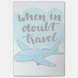 When In Doubt Travel Post-it Notes