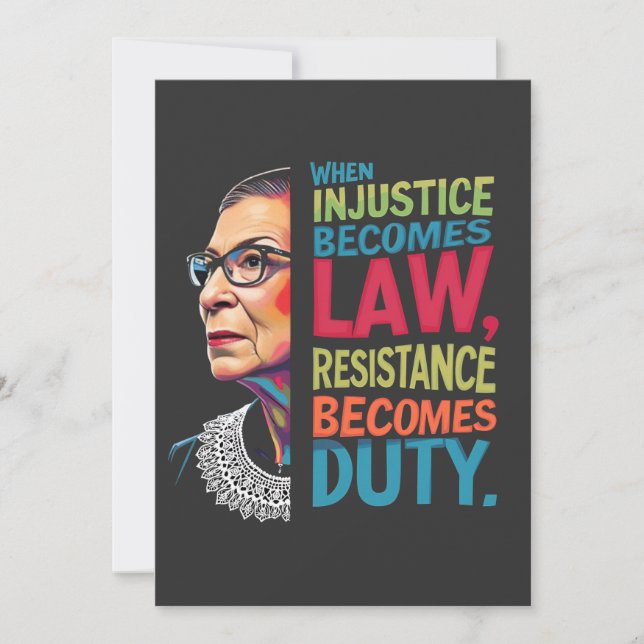 When Injustice Becomes Law Resistance Becomes Duty Holiday Card (Front)