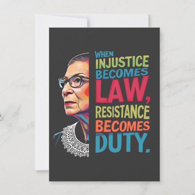 When Injustice Becomes Law Resistance Becomes Duty Invitation (Front)
