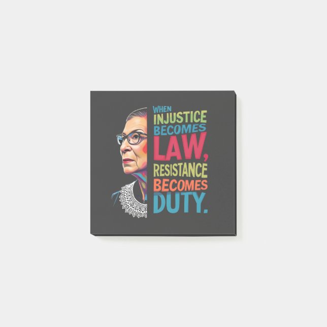 When Injustice Becomes Law Resistance Becomes Duty Post-it Notes (Front)