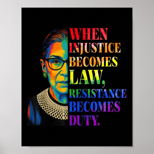 When Injustice Becomes Law Resistance Becomes Duty Poster (Front)