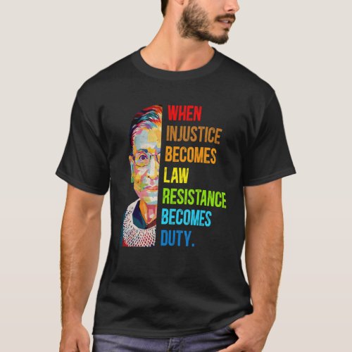 When Injustice Becomes Law Resistance Becomes Duty T_Shirt