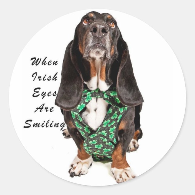 When Irish Eyes are Smiling Classic Round Sticker (Front)