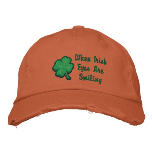 When Irish Eyes Are Smiling Embroidered Baseball Cap