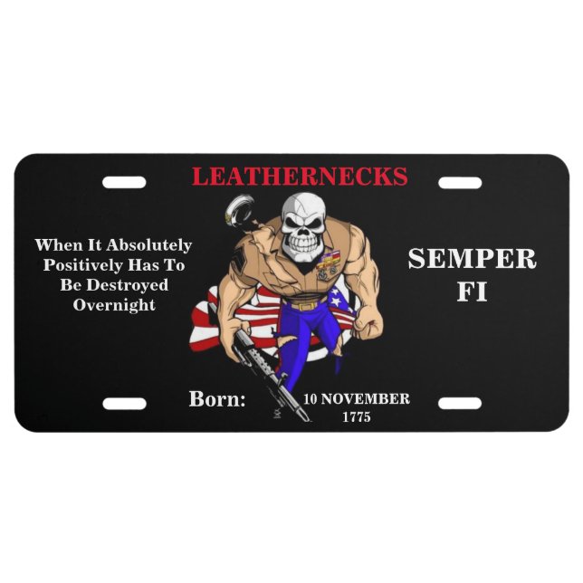 When It Absolutely Positively Has To Be Destroyed License Plate (Front)