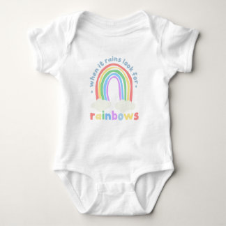 When It Rains Look for Rainbows Baby One-Piece Baby Bodysuit