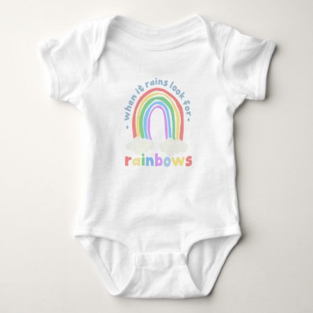 When It Rains Look For Rainbows Baby One-piece Baby Bodysuit