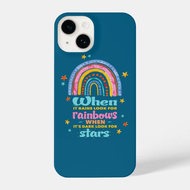 When It Rains Look For Rainbows iPhone Case (Back)