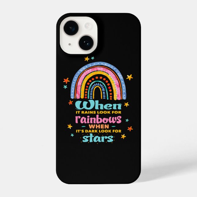 When It Rains Look For Rainbows iPhone Case (Back)