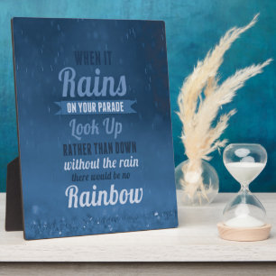 When It Rains On Your Parade - Motivational Plaque