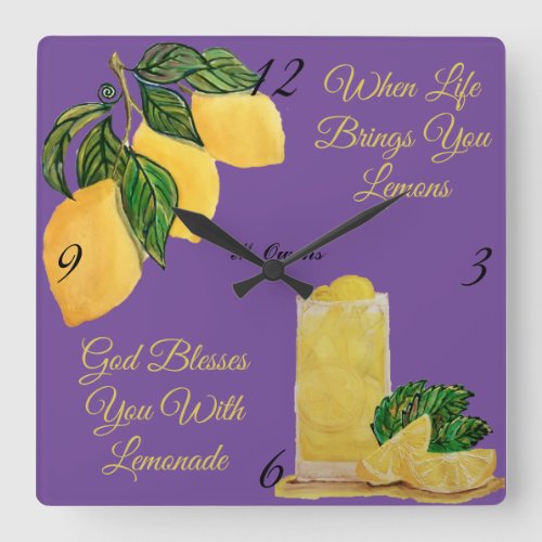 When Life Brings You Lemons Acrylic Wall Clock