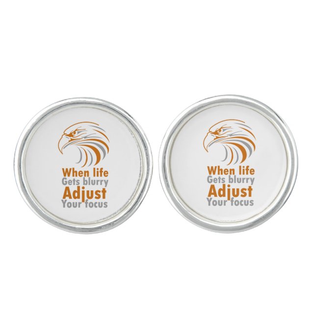 When life gets blurry adjust your focus cufflinks (Front)