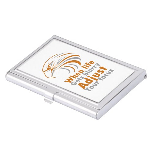 When life gets blurry adjust your focus paper plat business card case