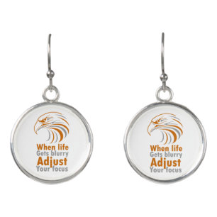 When life gets blurry adjust your focus paper plat earrings